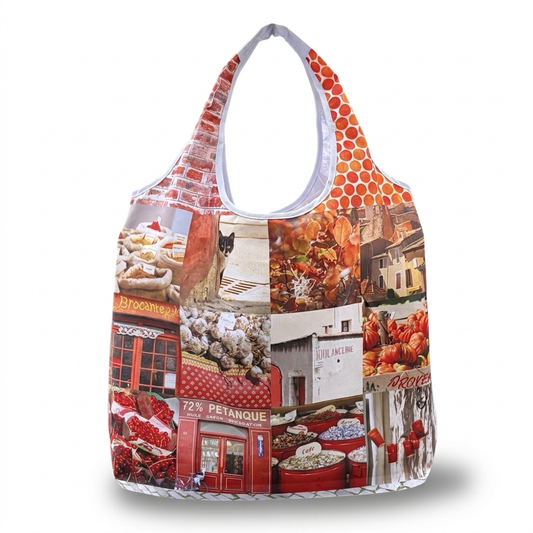 【プロヴァンス柄】エコバッグ(レッド)| マロンブイー