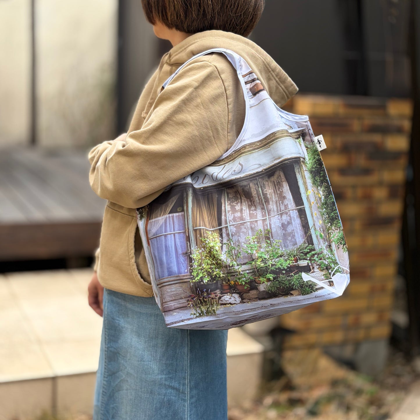 【パリ柄】エコバッグ(パープル)| マロンブイー