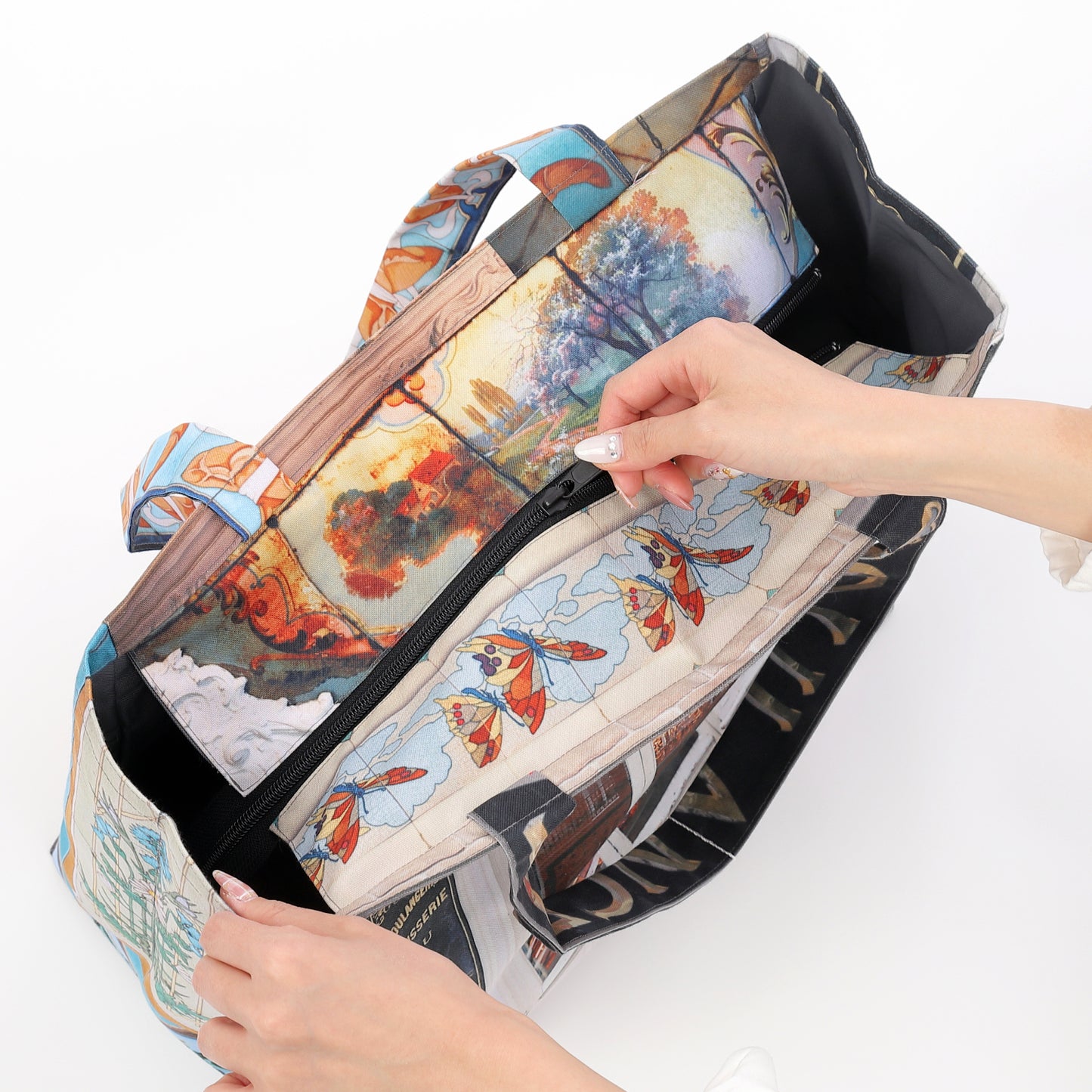 ファスナー付きレトロバッグ(大)(Confiserie/パン・お菓子屋)