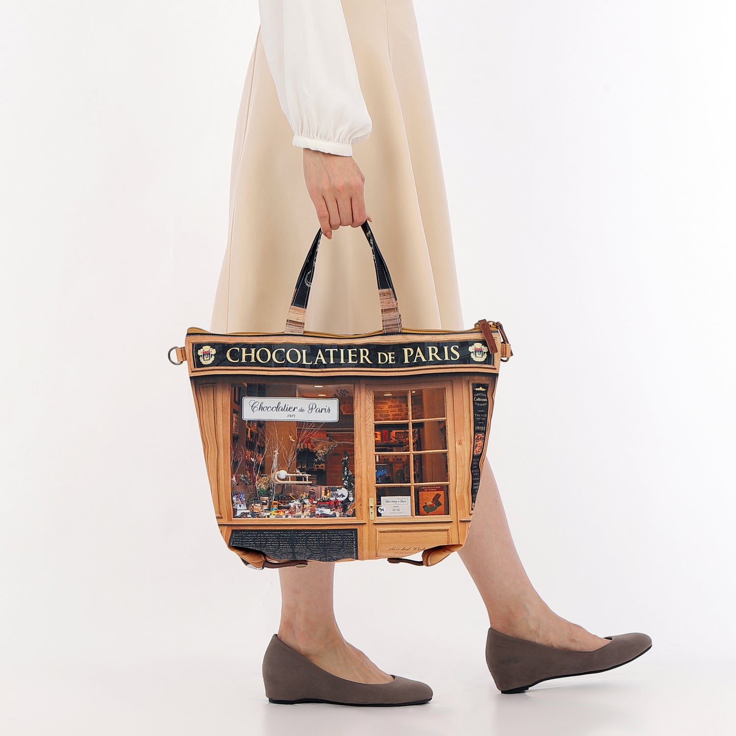 レトロ3WAYトート Chocolatier de paris(チョコレート屋)