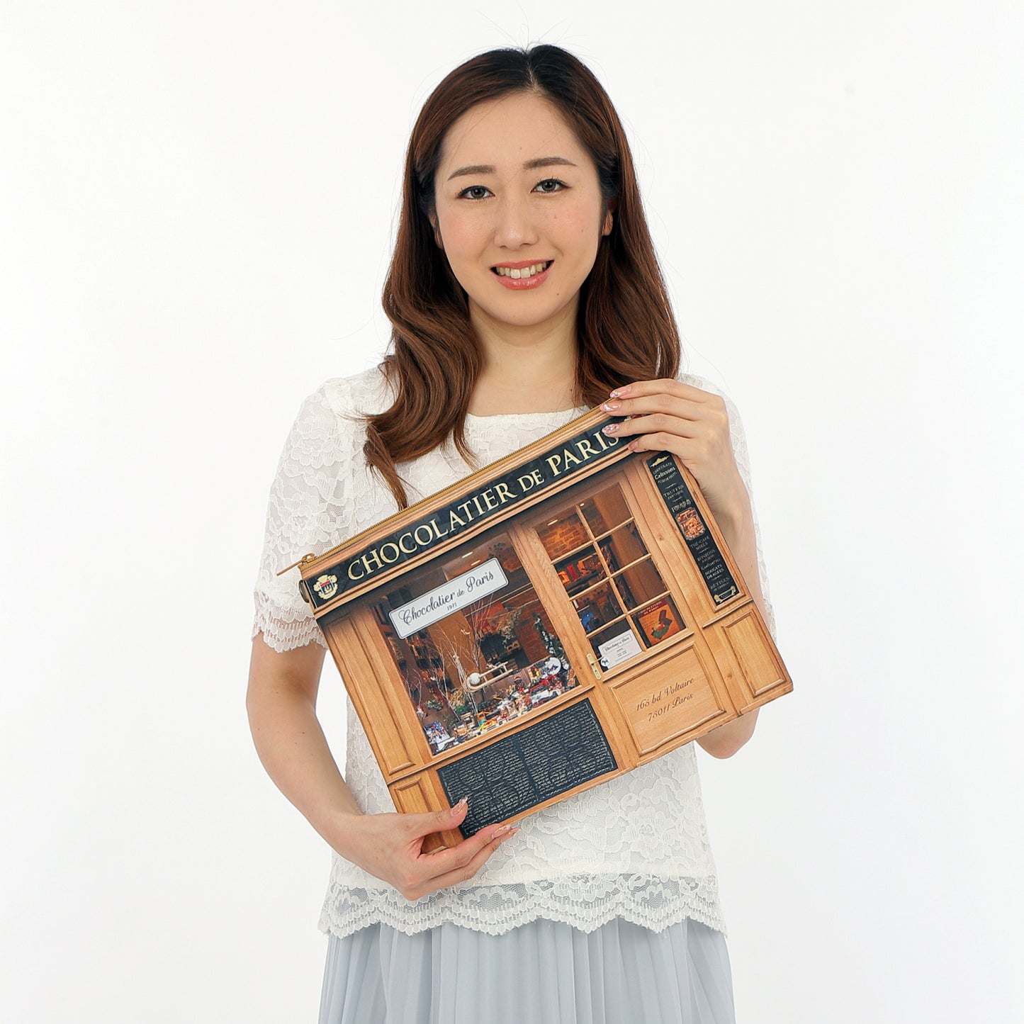 レトロA4ポーチ Chocolatier de paris(チョコレート屋)