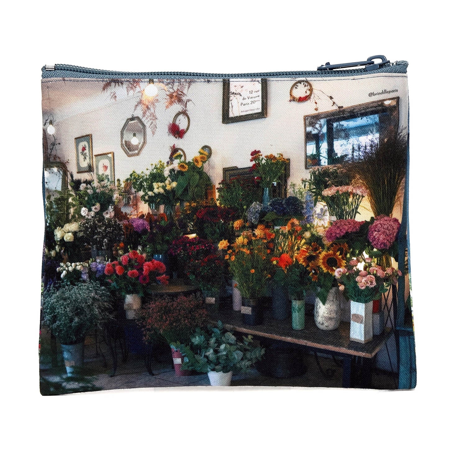 レトロフラットポーチ Brindille(お花屋)
