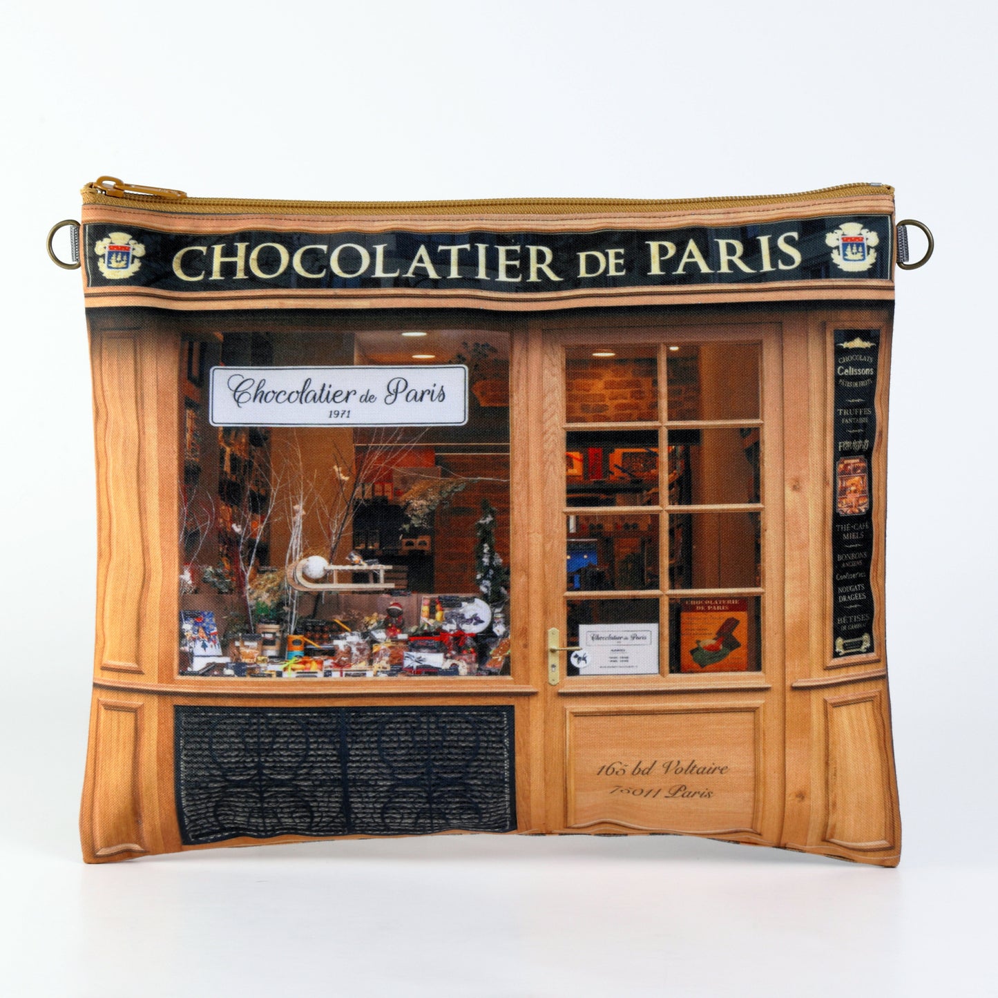 レトロA4ポーチ Chocolatier de paris(チョコレート屋)