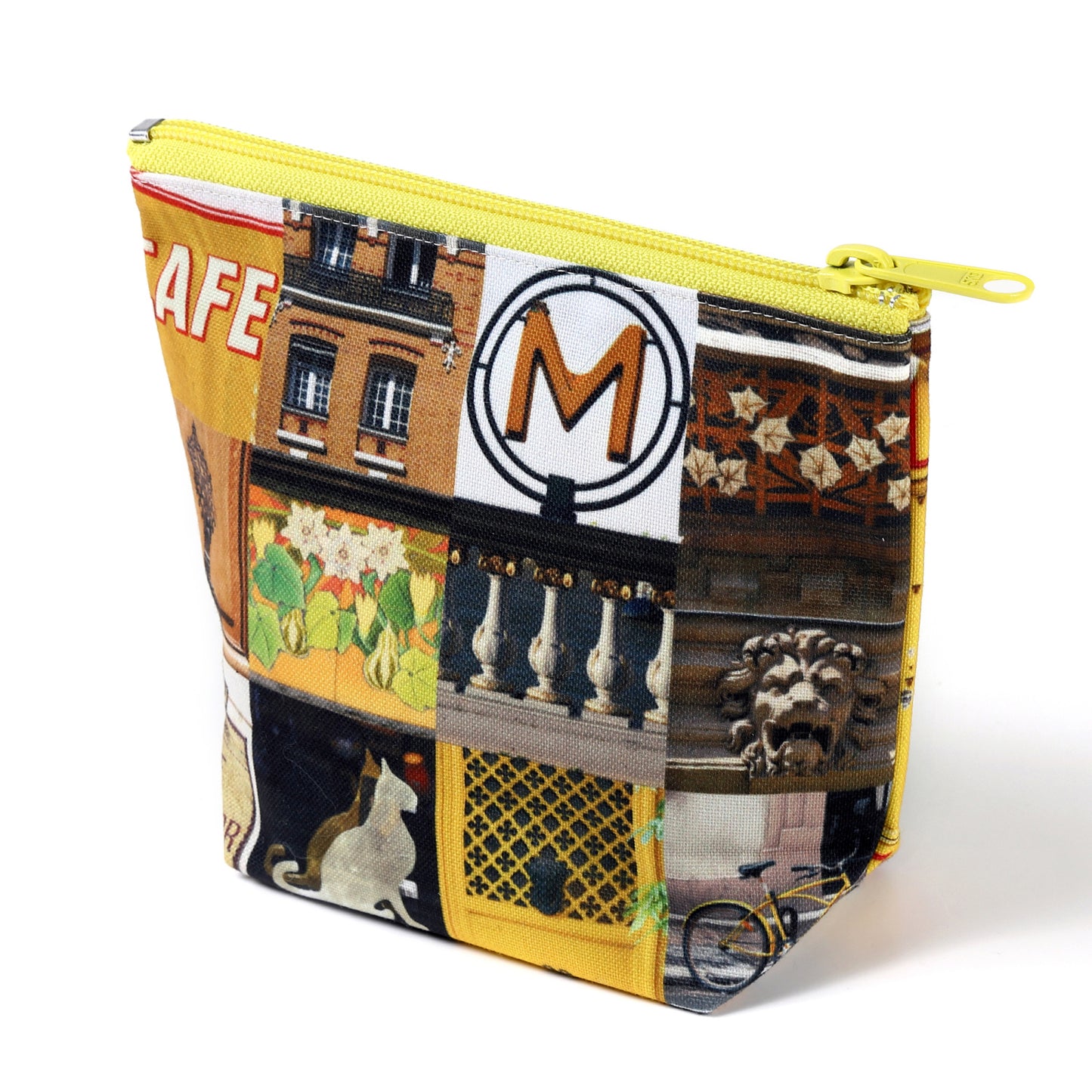 マチ付きポーチ jaune(イエロー)