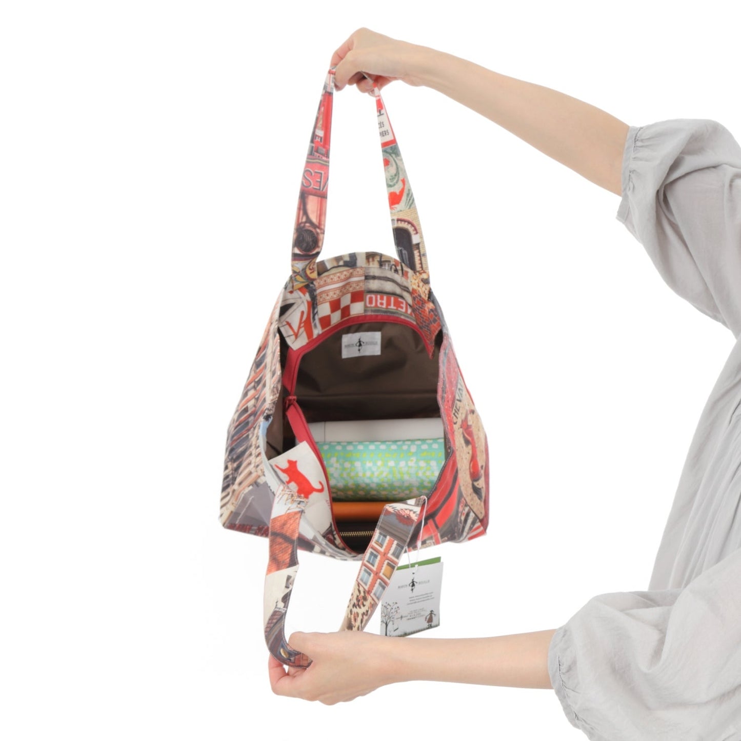 【パリ柄】【タグ無し、又は展示品】パリ・カラーバッグ | マロンブイー