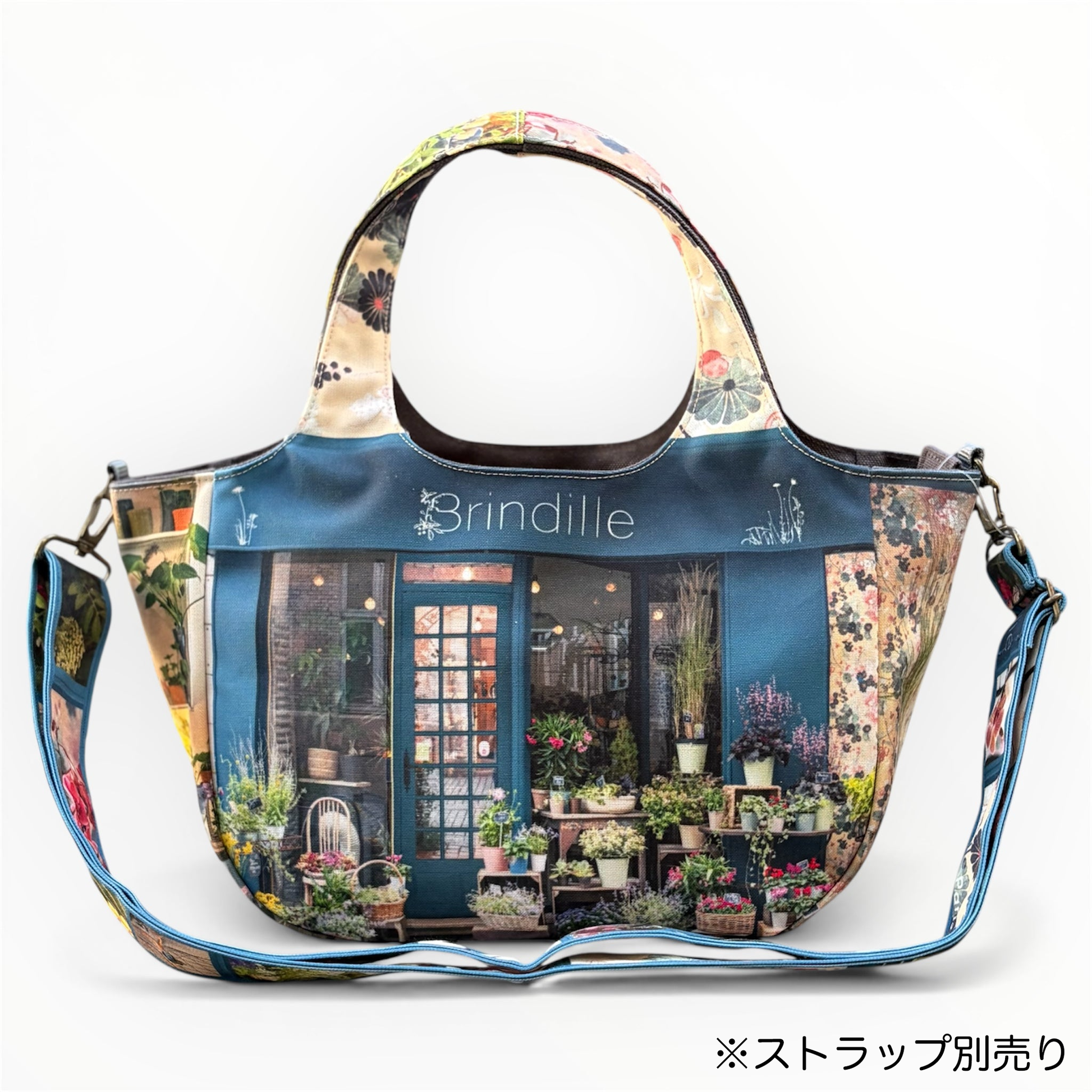 パリ柄】レトロ2WAYトートバッグ（お花屋）| マロンブイー – マロン
