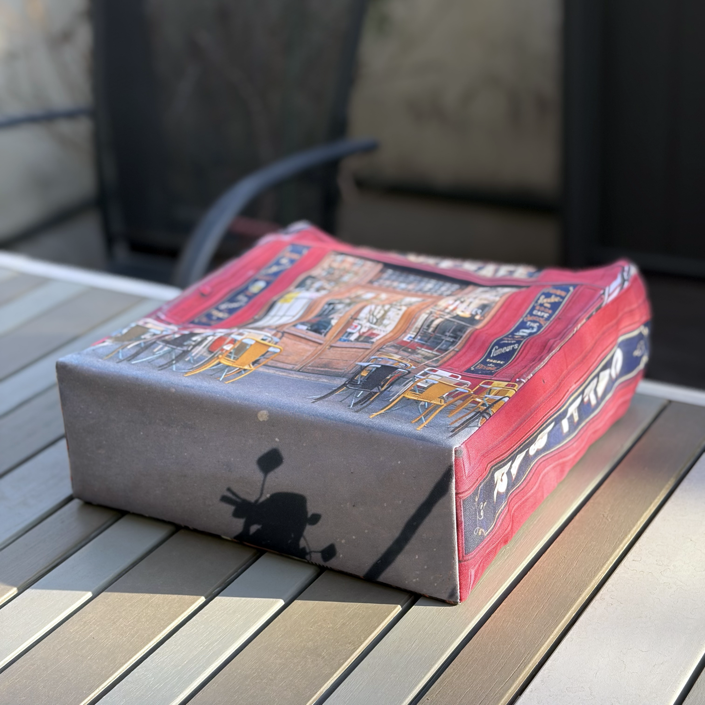 【パリ柄】【特別提供品】パリレトロバッグ（中）（7．カフェ） | マロンブイー