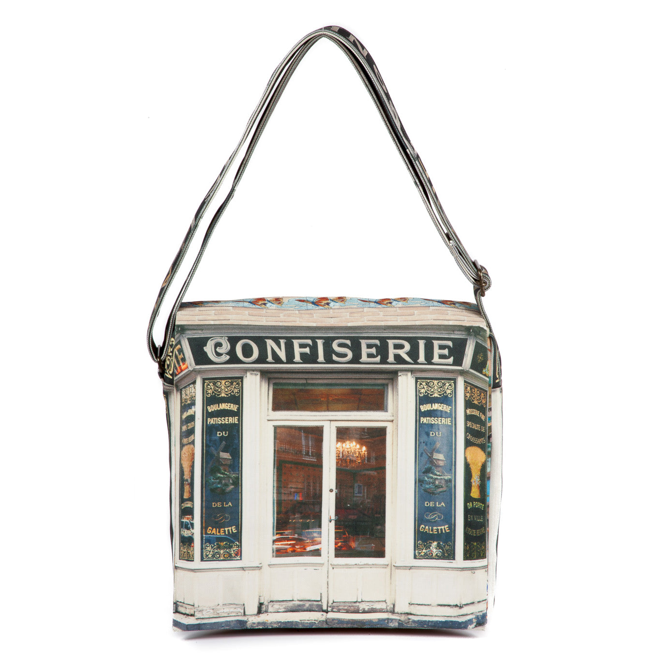 【パリ柄】ショルダーバッグ 正方形・大（コンフィズリ009） | マロンブイー