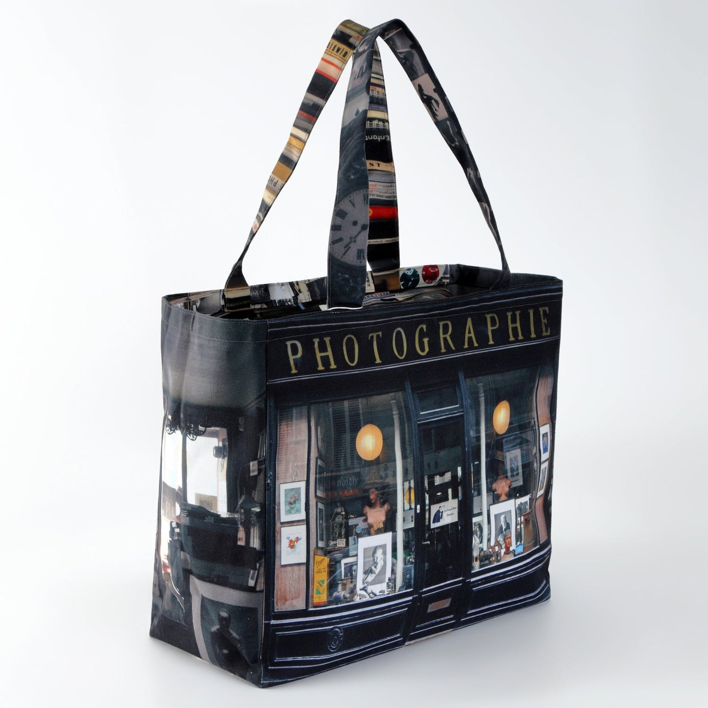【パリ柄】【タグ無し、又は展示品】ファスナー付きレトロバッグ（大）（Photographie/写真屋） | マロンブイー