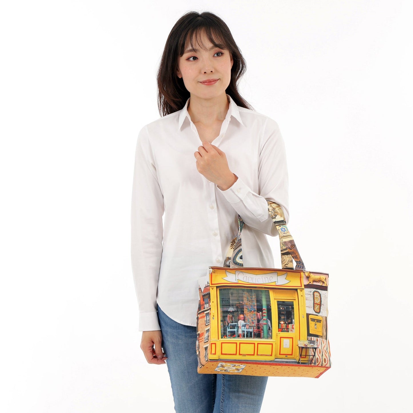 【パリ柄】【タグ無し、又は展示品】パリ・カラーバッグ jaune（イエロー） PCCP-05 | マロンブイー