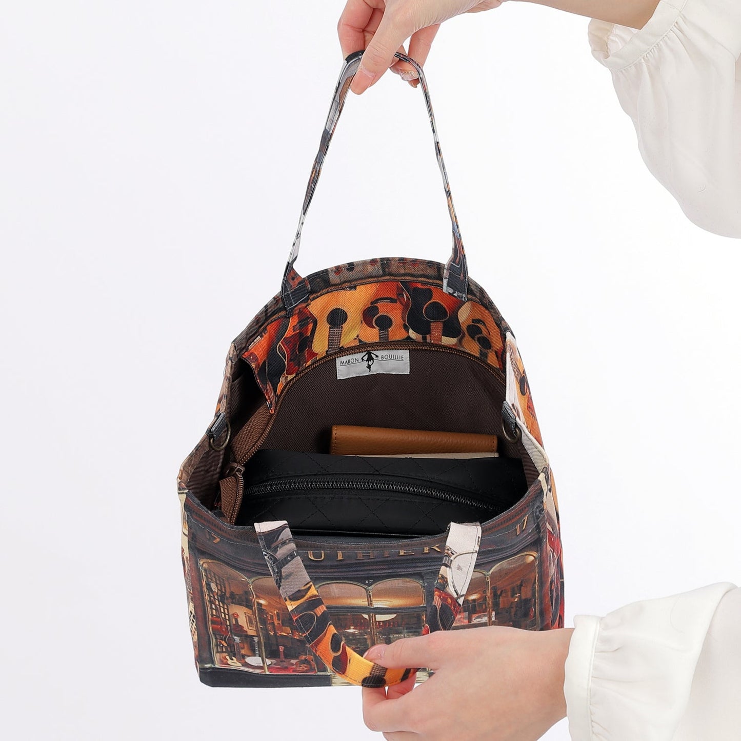 【パリ柄】【タグ無し、又は展示品】ファスナー付きレトロバッグ（小）（Luthier/楽器屋） | マロンブイー