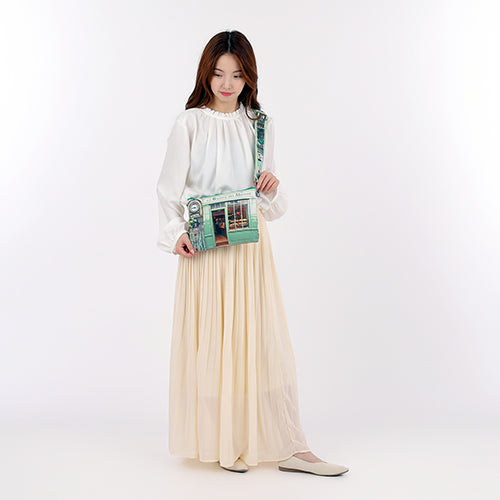 【パリ柄】【タグ無し、又は展示品】パリ・カラーポシェット rouge（レッド） | マロンブイー