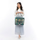 【パリ柄】【タグ無し、又は展示品】ファスナー付きレトロバッグ（大）（P'tit fer a cheval /カフェ） | マロンブイー