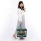 【パリ柄】【タグ無し、又は展示品】ファスナー付きレトロバッグ（大）（P'tit fer a cheval /カフェ） | マロンブイー