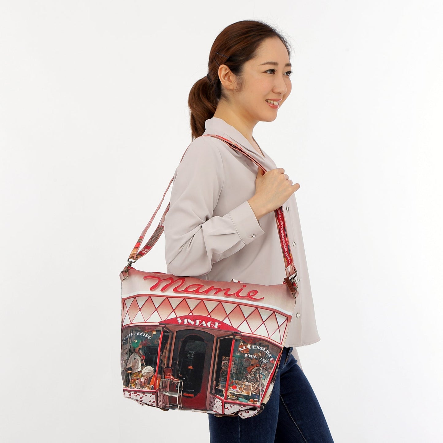 【パリ柄】【タグ無し、又は展示品】パリ・レトロストラップ Mamie(古着屋) | マロンブイー