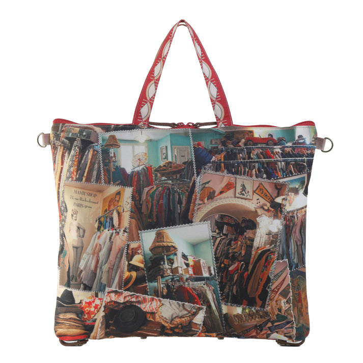 レトロ３WAYトート Mamie(古着屋)