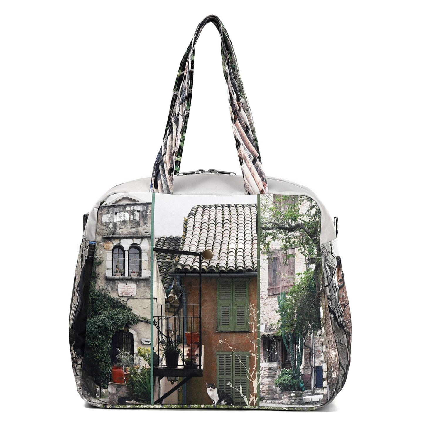 【パリ柄】【タグ無し、又は展示品】ボストンバッグ Vert(グリーン) | マロンブイー