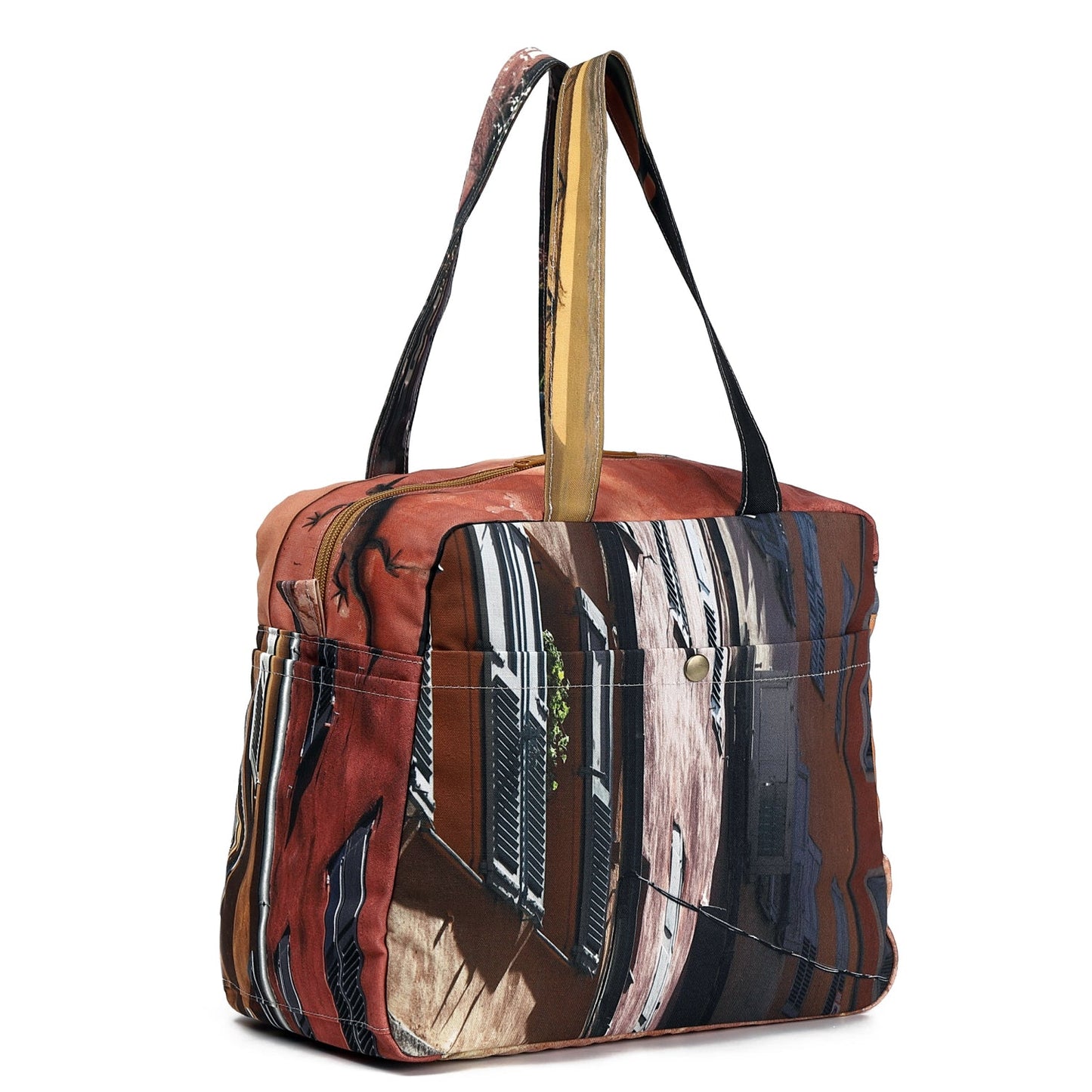 【パリ柄】【タグ無し、又は展示品】ボストンバッグ Earth(アース) | マロンブイー