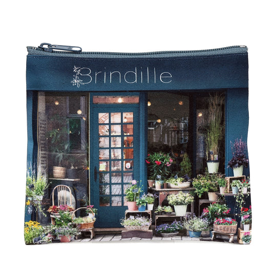 レトロフラットポーチ Brindille(お花屋)