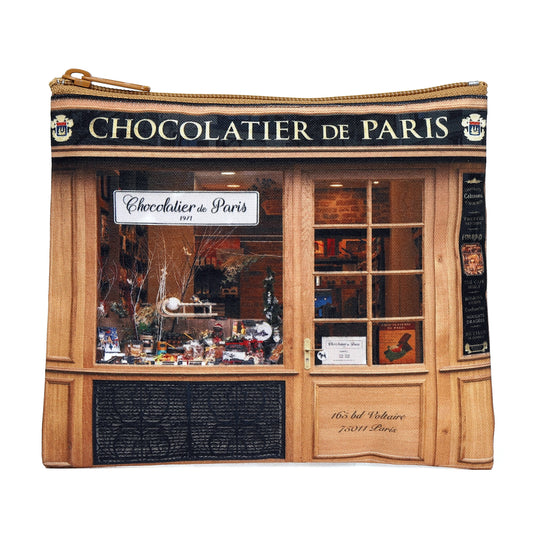 レトロフラットポーチ Chocolatier de paris(チョコレート屋)