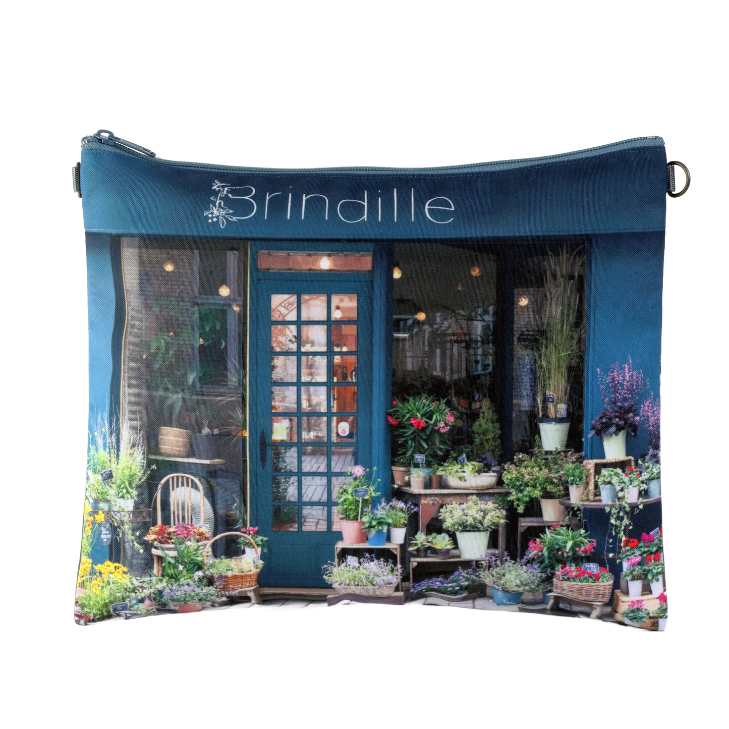 レトロA4ポーチ Brindille(お花屋)