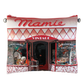 【パリ柄】【ファスナーの塗装剝げ】レトロA4ポーチ Mamie(古着屋) | マロンブイー