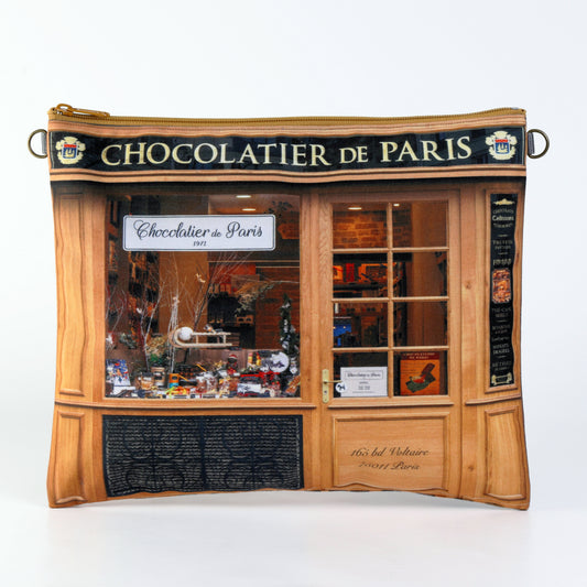 レトロA4ポーチ Chocolatier de paris(チョコレート屋)