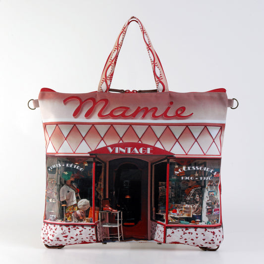 レトロ３WAYトート Mamie(古着屋)