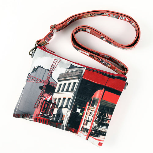 【パリ柄】【タグ無し、又は展示品】パリ・カラーポシェット rouge（レッド） | マロンブイー