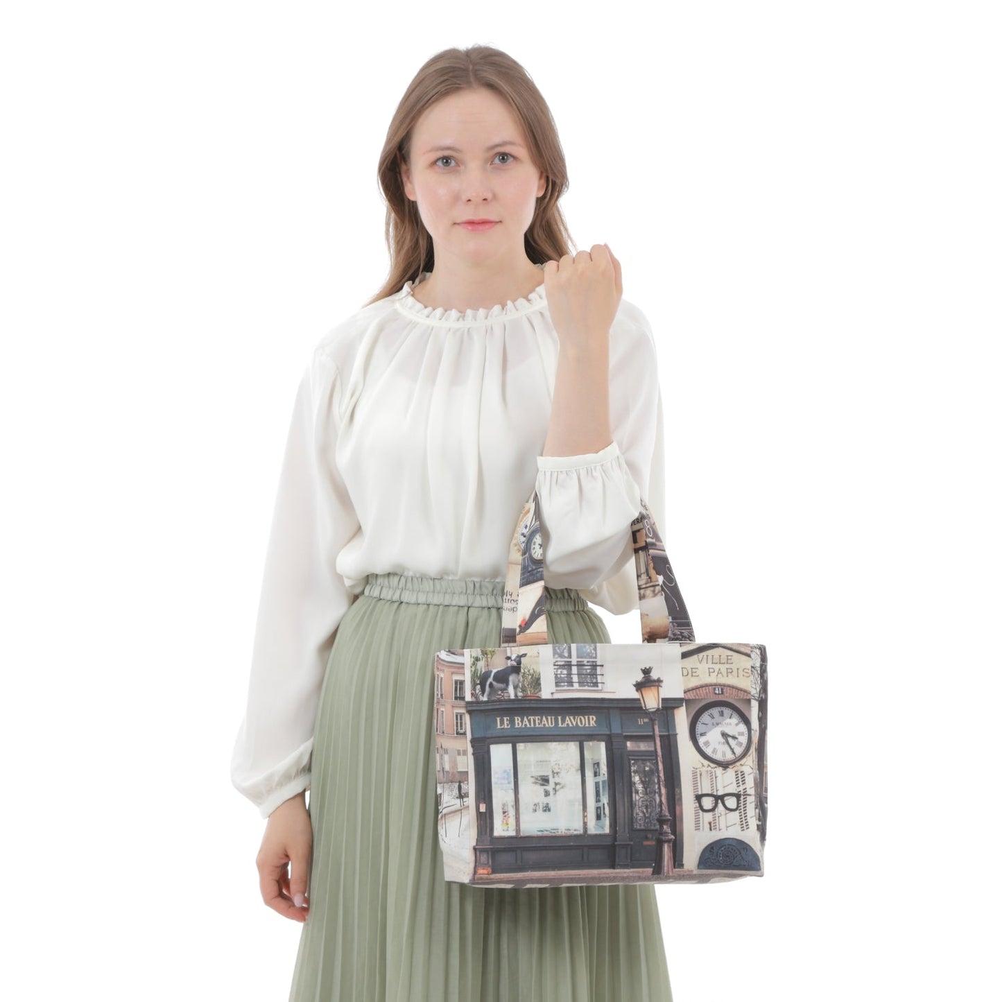 【パリ柄】【タグ無し、又は展示品】パリ・カラーバッグ | マロンブイー