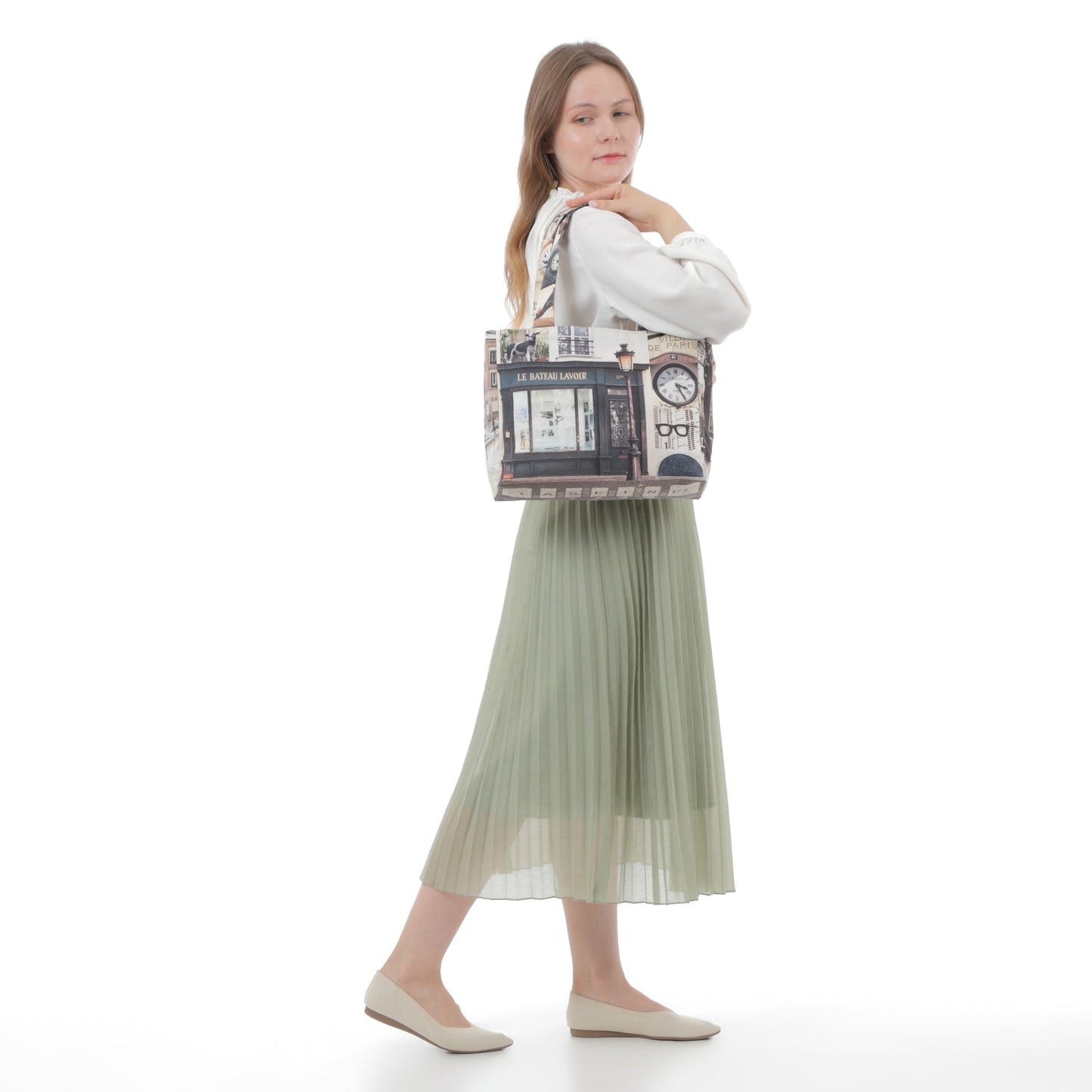 【パリ柄】【タグ無し、又は展示品】パリ・カラーバッグ | マロンブイー