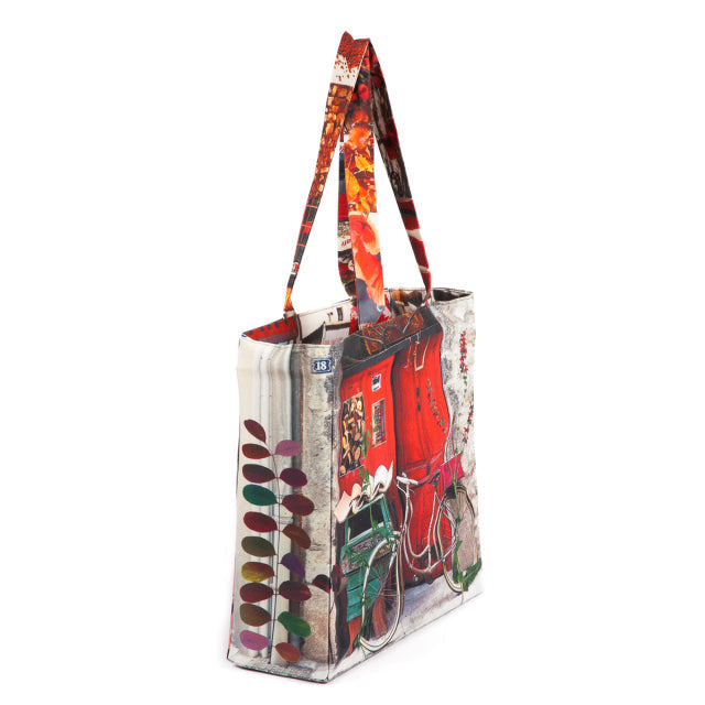 【プロバンス柄】【タグ無し、又は展示品】リバーシブルバッグ(ルージュ) | マロンブイー